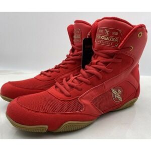 Hayabusa Pro Shoes Men Sz 9 Pro Boxing Martial Arts Shoe Red & Gold